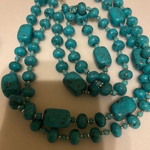PREMIER Designs Double Strand Faux Turquoise Necklace and bracelets